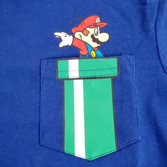 Super Mario Boys T-shirt with Front Pocket - Picture 3 of 7